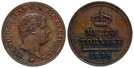 Italien, Napoli, 1/2 Tornese 1845