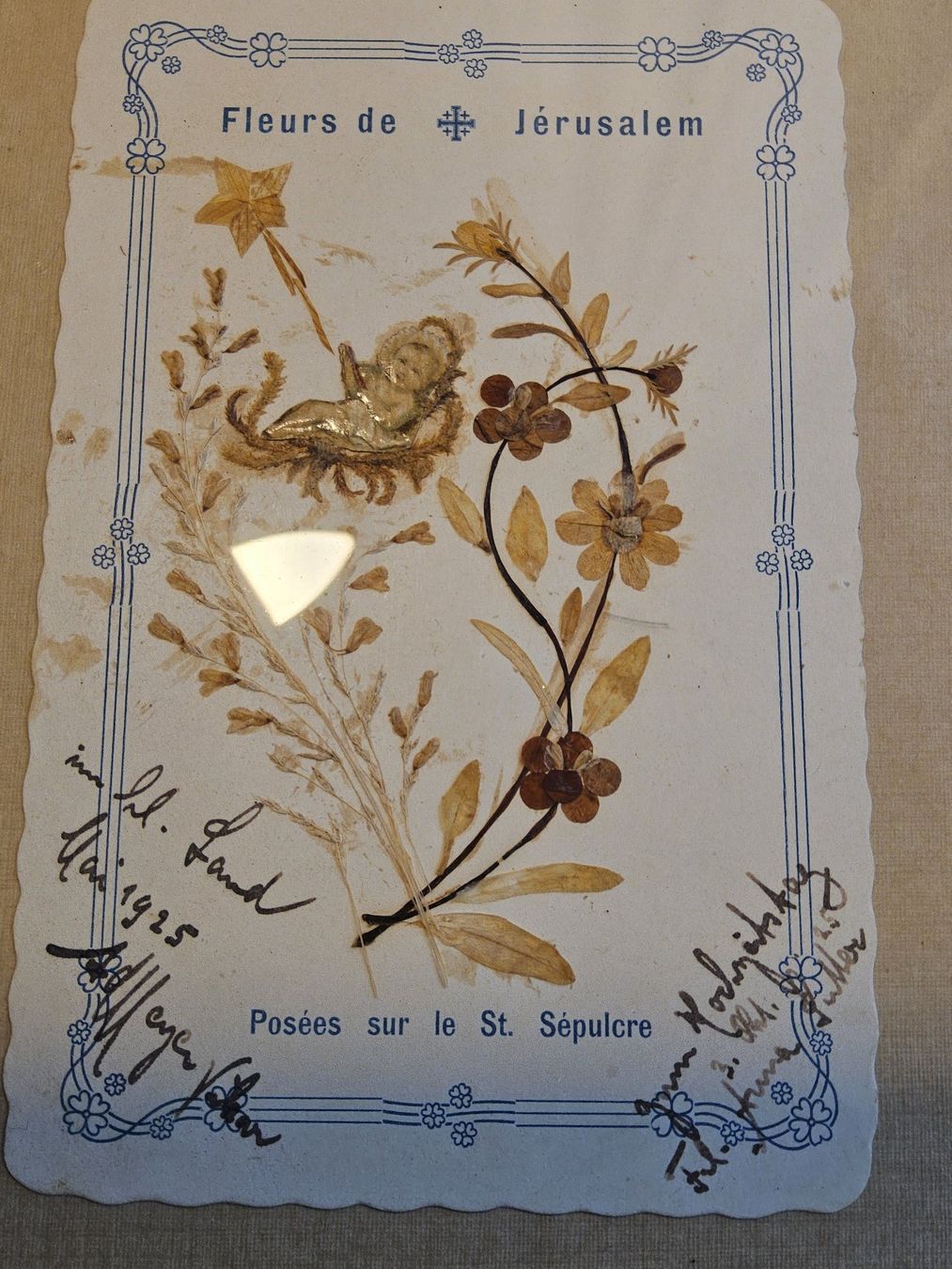 Foto & Immagini: Antikes Jerusalem Blumenbild im Rahmen 1925 Datiert – Usato da Zürich venduto da Aleick 2
