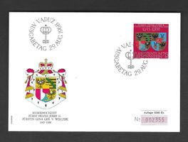 FDC Einschreiben Liechtenstein