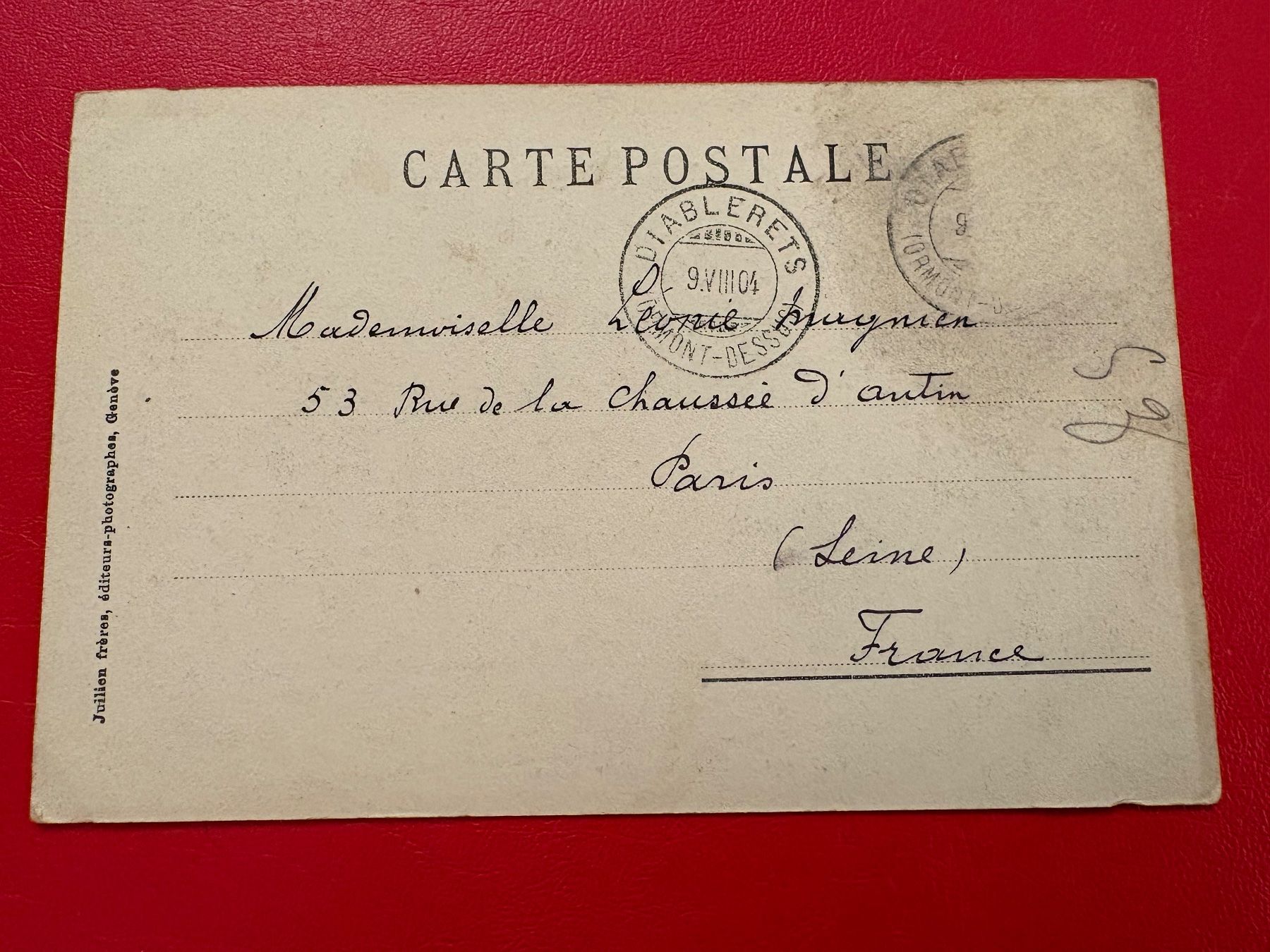 Cartoline postali: 1904 / Lac des Chavonnes – Usato da St-Légier-La Chiésaz venduto da Theo005 1