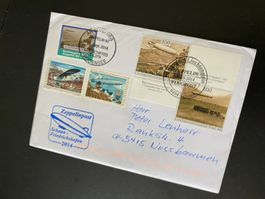 Liechtensteinische Post + Zeppelin Bordsiegelmarke  UNIKAT