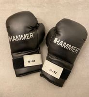 Schwarze Hammer Boxhandschuhe, Grösse 10 OZ, gebraucht