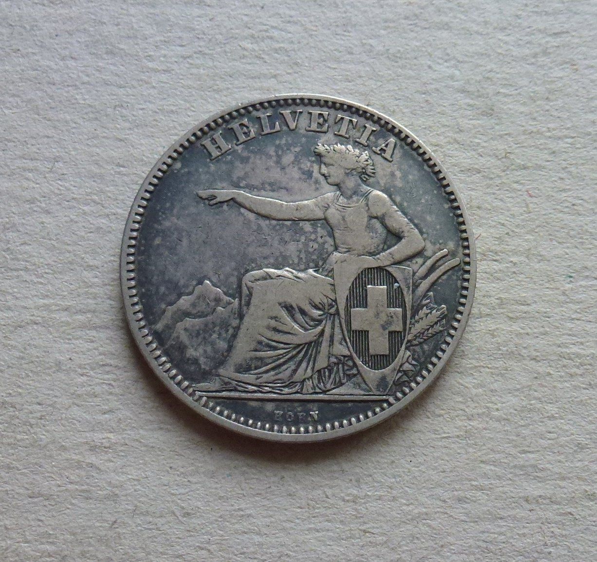 Tutti le monete: Schweiz ++ 2.- Franken 1862, gute Erhaltung – Usato da Walkringen venduto da Casablanca777 1