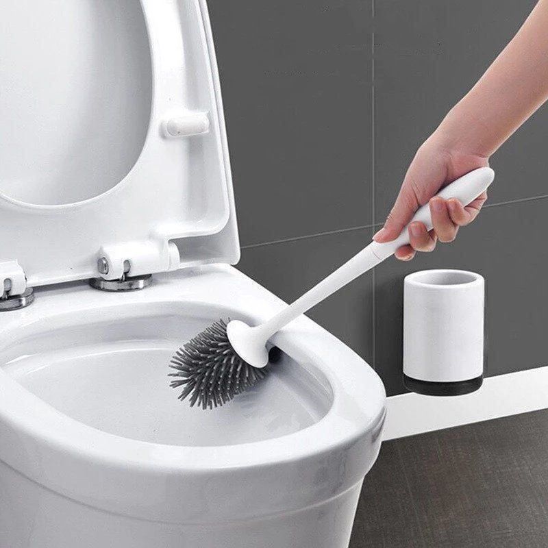 WC: Toilettenbürste mit Halter, aus Silikon – Neu (gemäss Beschreibung) aus Fribourg von