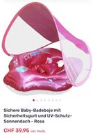 Baby Badeboje mit Sonnendach neu pink