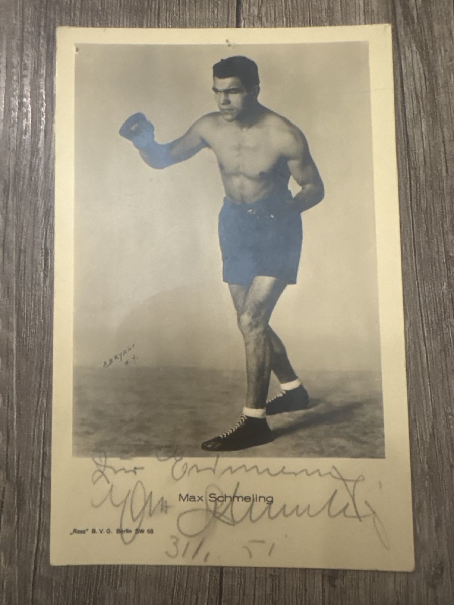 Autografi: Original Autogramm Max Schmeling von 1951 – Usato da Schaffhausen venduto da Reporter