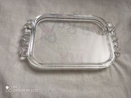 Butterplatte aus Glas