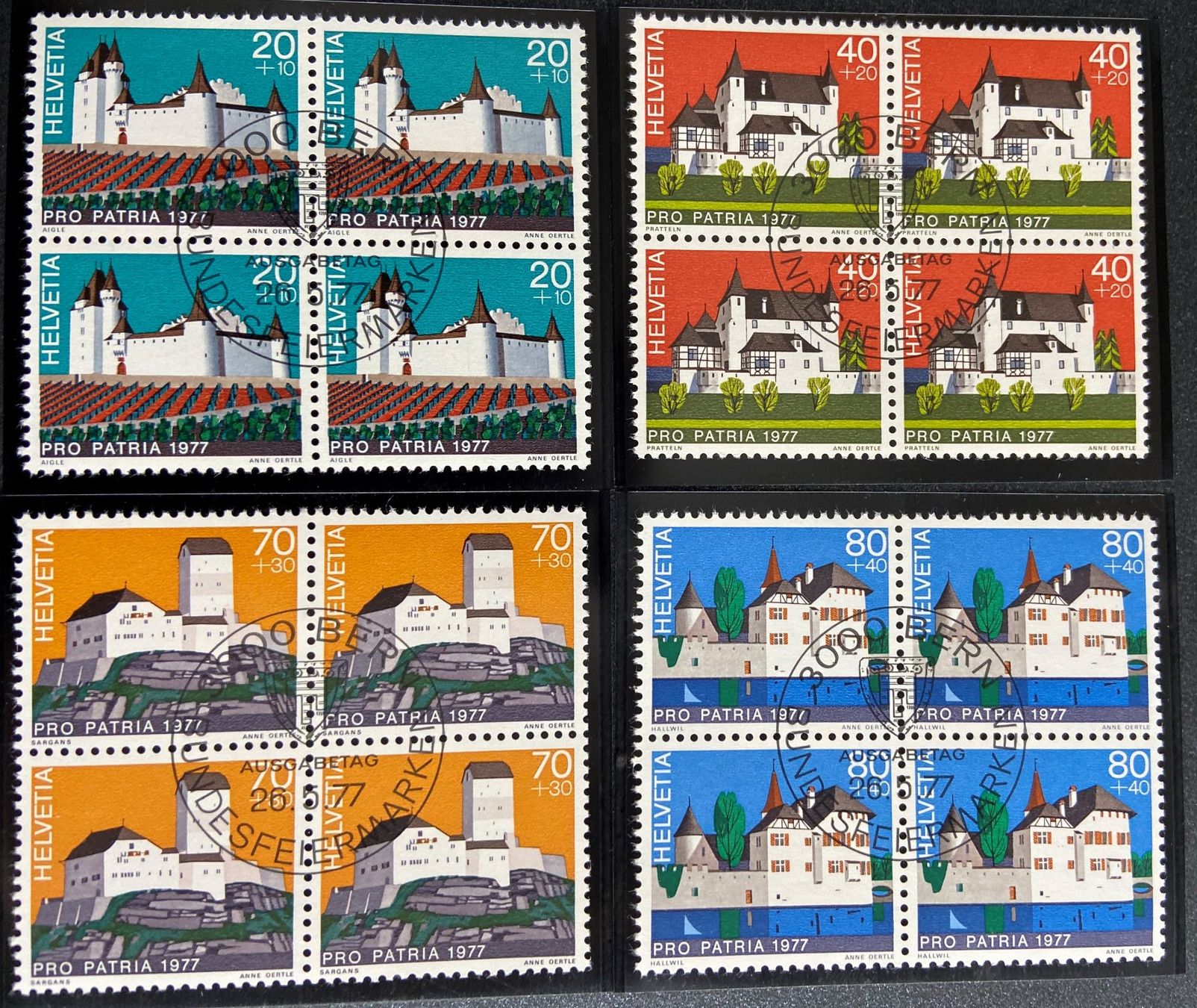 Alle Briefmarken: Lot Pro Patria 1977 – Gebraucht aus Böckten von Hansi36