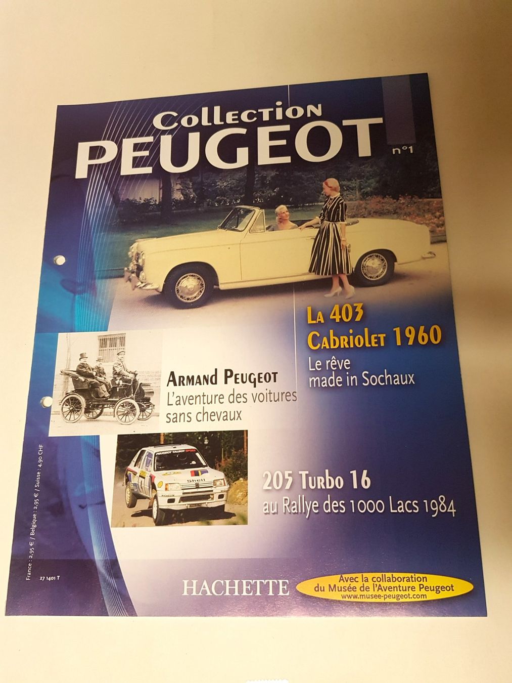 Modèle Réduit Peugeot 403 Cabriolet Crème 1960 Norev 1:43 - Occasion Sous Blister