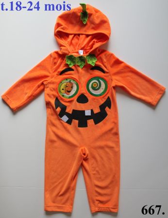 Costume CITROUILLE / KÜRBIS Halloween t. 18-24 mois