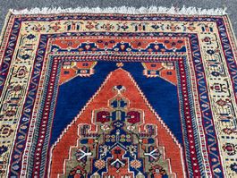 Antike sehr feine schöne Natur Blaue Yahyali Orientteppich 2