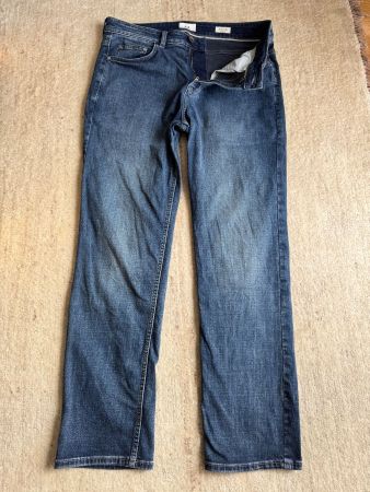 C&A JEANSHOSE, GR. W32/L30, STRAIGHT, GRAUBLAU, 5-POCKET