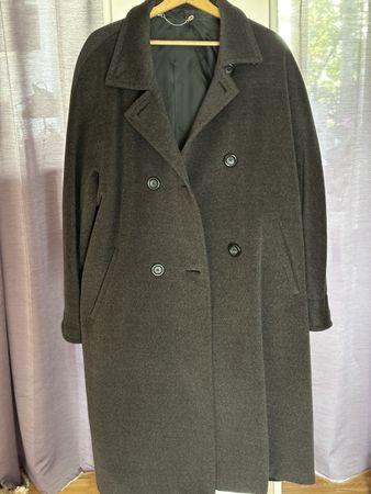 Max Mara Mantel Schurwolle Kaschmir grau Grösse 42