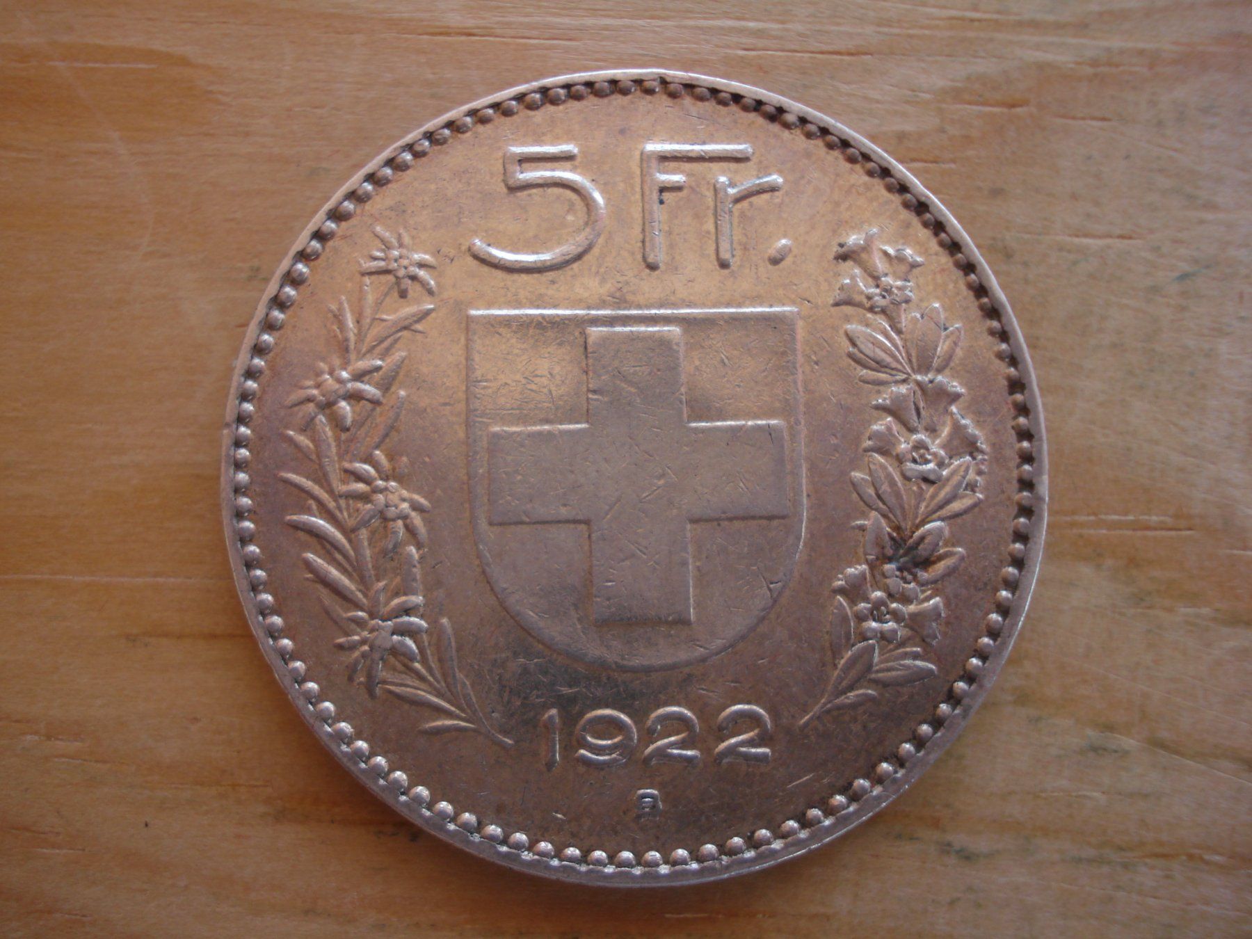 Toutes les monnaies: (C1) 5 Franken 1922 VZ – D'occasion à Erlach par Net-Coins