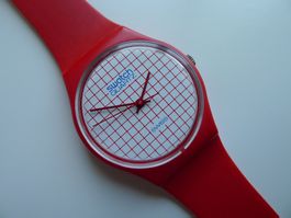 Swatch Gent TENNIS GRID, rote Variante, sehr selten!