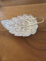 Silber Schale in Blattform