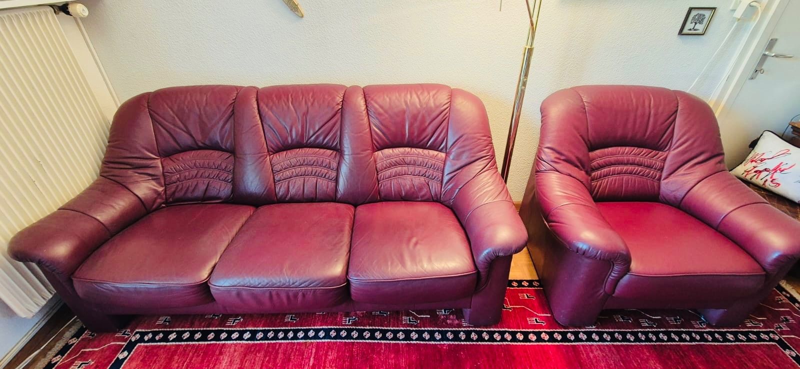 Sofas: Leder Couch – D'occasion à Münchenstein par dor_ywd6