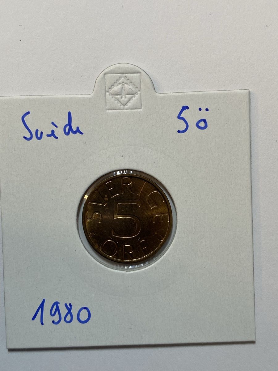Alle Münzen: Suede - 5 Ōre - 1980 – Gebraucht aus Payerne von Mike1682