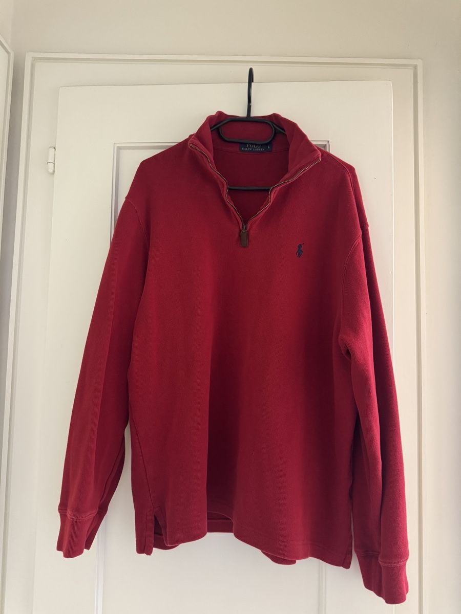 Ralph Lauren Maglioni & Felpe: Pull-over Ralph Lauren rouge col demi-zip, taille L – Nuovo (secondo la descrizione) da Lausanne venduto da nao_5wpd