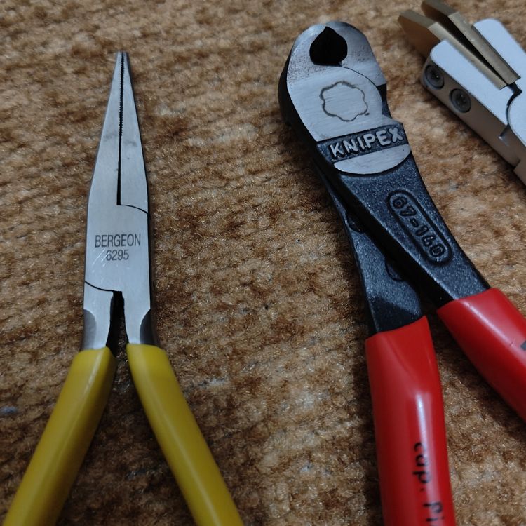 Mandrin Bergeon 5860 En Laiton Nickelé - Avec 2 Pinces (ouverture 0-3 Mm Et 1.9-2.5 Mm) - Neuf Avec étiquettes