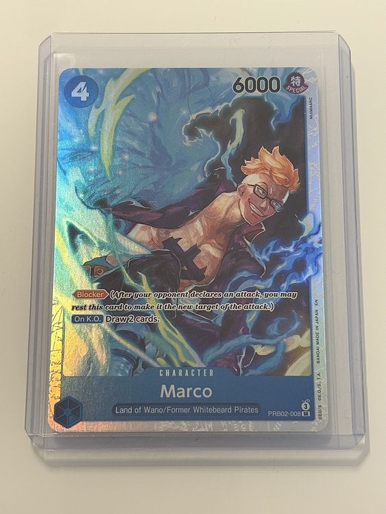 One Piece TCG - Marco PRB02-008 -Selten Folie (Neu (gemäss Beschreibung ...