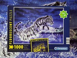 Clementoni Puzzle, 1000 Teile, Tiger im Mondschein 🐅🌃🌙