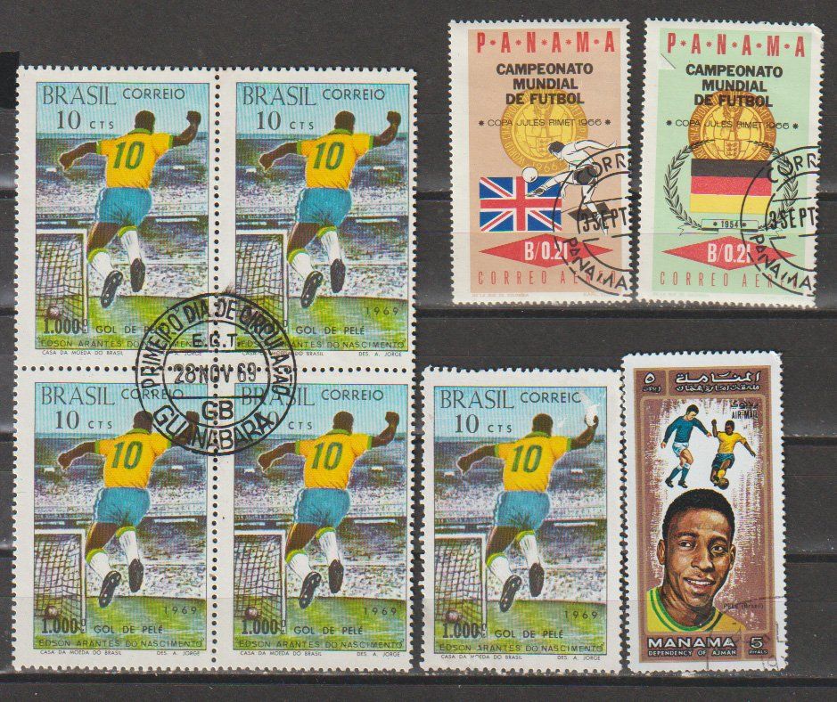 Alle Briefmarken: Pele football Brésil Panama – Gebraucht aus Crans-Montana von kira56
