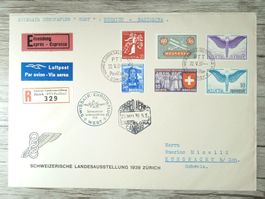 TR104 Enveloppe + Timbre Suisse 1939 Grand Format