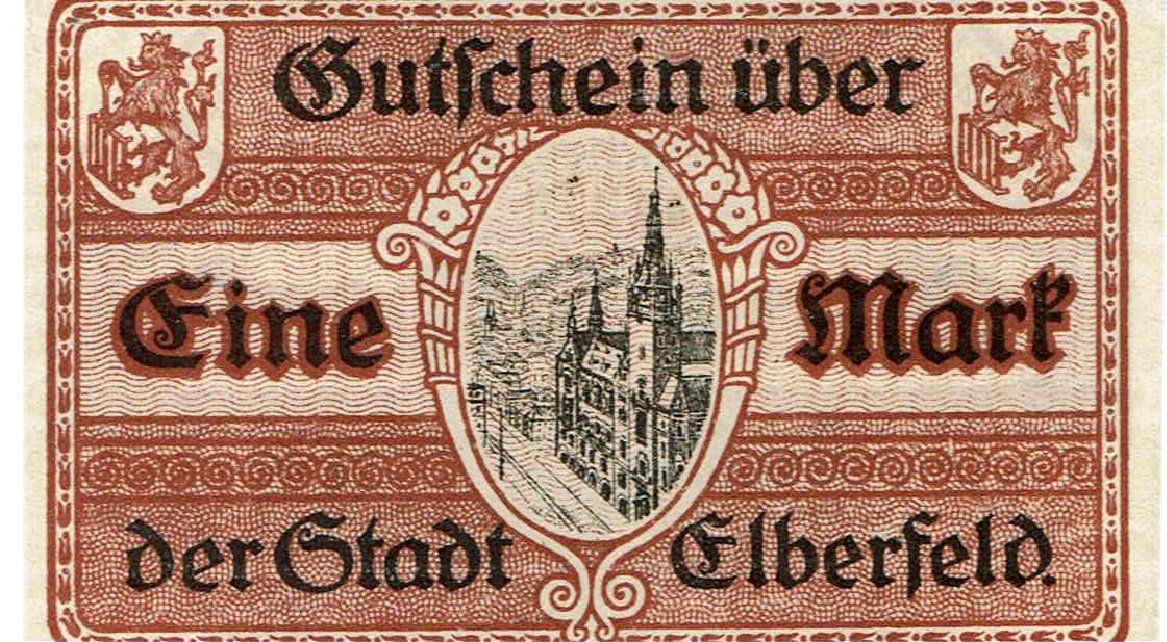 Banconote: Elberfeld 1 Mark 15.11.1918 VZ++-UNZ – Usato da Steffisburg venduto da ber_8htf 1