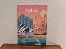 Blechschild SYDNEY Displate Blech Schild Reklame Retro Deko