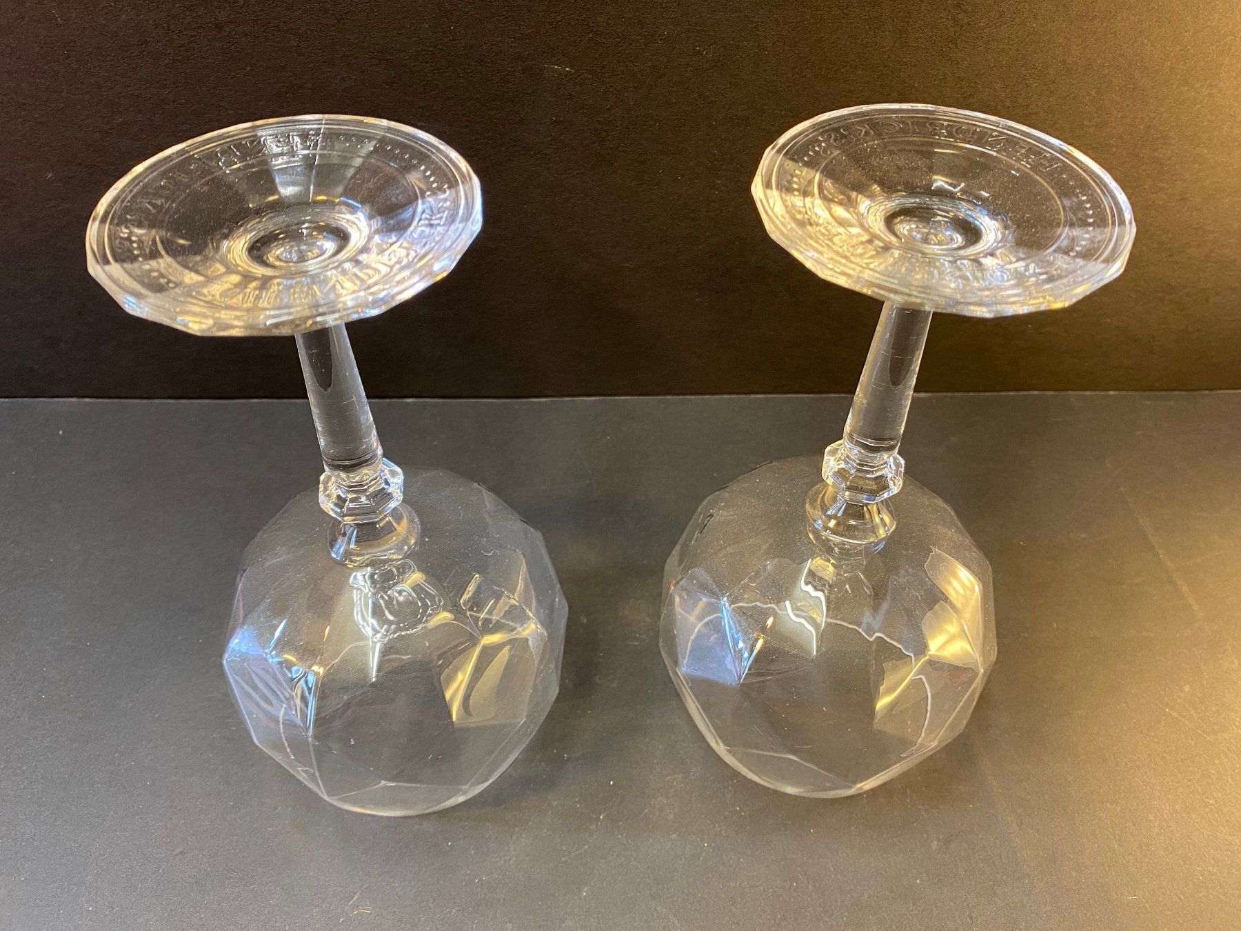 Bicchieri: Vintage 2 Kristall Gläser – Usato da Schaffhausen venduto da vintageville 2