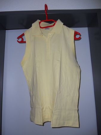 Neuw. Poloshirt ohne Arm - hellgelb - Gr.M
