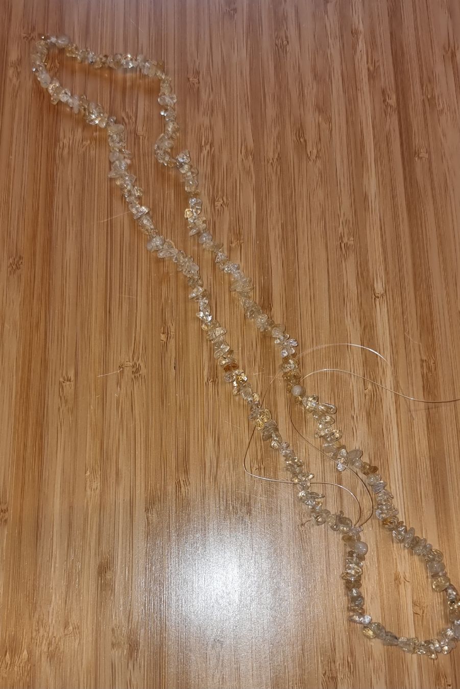 Minerali & Pietre curative: Citrin Splitter 3-12mm. Strang 80cm. – Nuovo e nell'imballaggio originale da Menziken venduto da Mirager 1