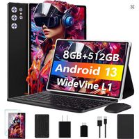 10" Tablet PC 8GB/512GB Octa Core 4G WiFi dual Sim, Tastatur