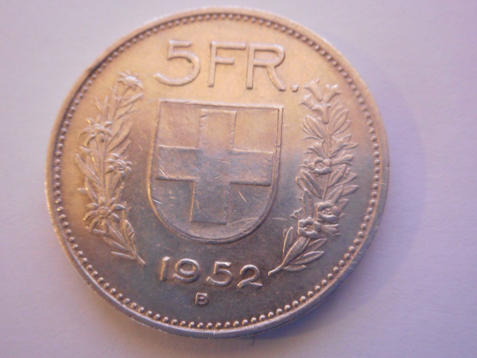 Tutti le monete: 5 Fr. 1952 silber rar – Usato da Kriegstetten venduto da pizlad2010 1