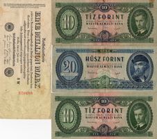 17 gebrauchte alte Geldscheine