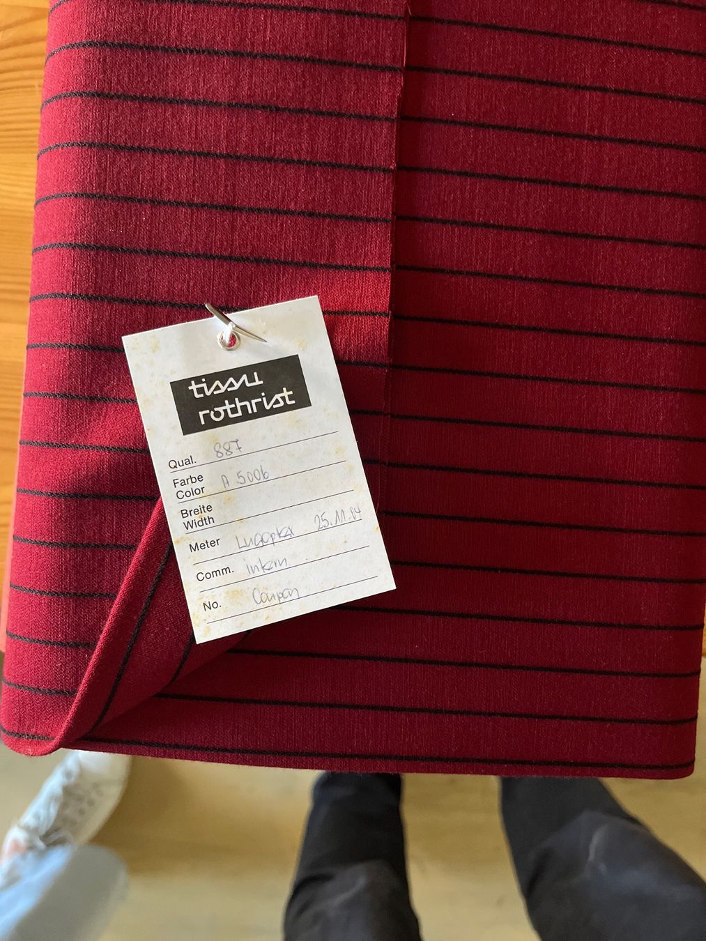 Tessuti: Stoff, Meterware, Textil, Rot, Mischgewebe, Lot – Usato da Netstal venduto da spaltflo01 7
