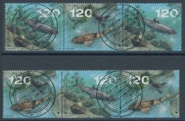 2024 - Europa - Fische - Zusammenhängende - ET Voll Stempel