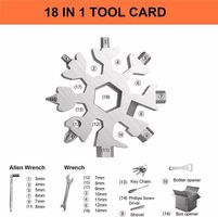 Multitool 18in1 Werkzeug Schneeflocke Schlüsselanhänger