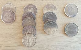 Spielautomaten-Token zB Bell Fruit 10p  Konvolut Jeton