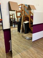 Standspiegel gross mit Cardboard Schutz Grösse unbekannt