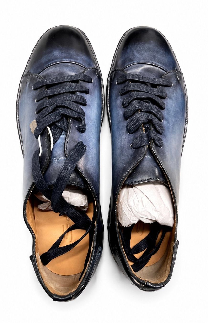 Scarpe da uomo: Santoni Schuhe Leader Blau sneaker Neu – Nuovo e nell'imballaggio originale da Küsnacht ZH venduto da LuxuryBroker
