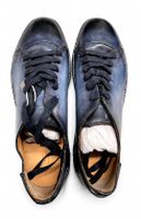 Santoni Schuhe Leader Blau sneaker Neu