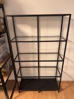 Regal Metall schwarz mit Glasböden