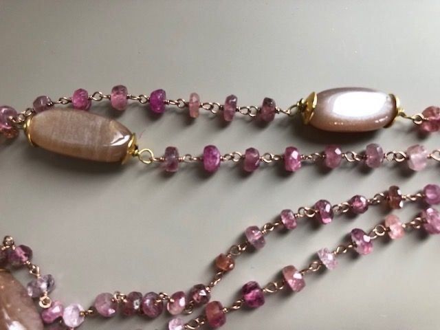 Ketten: Collana tormalina e pietra di luna – Neu (gemäss Beschreibung) aus Davesco-Soragno von dvf_7h6d