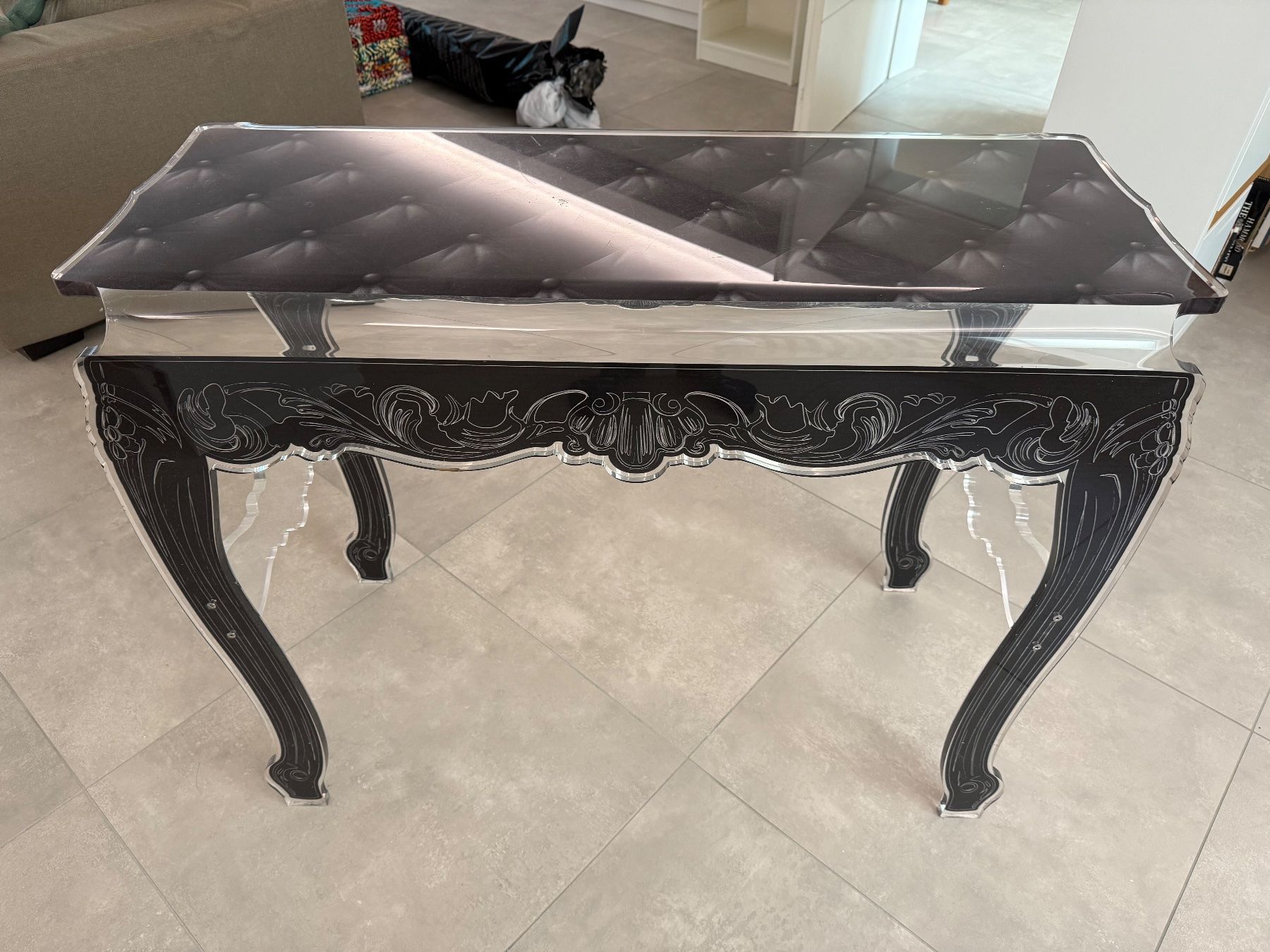 Tavoli: Table console baroque noire et transparente - Bon État – Usato da Confignon venduto da Miguelec 2