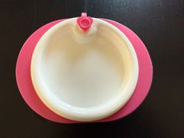 Baby Thermoteller, vintage, Sommer-Farbe Pink!