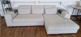 Modernes Ecksofa mit Longchair - guter Zustand