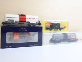 Liliput 4 x SBB Vins Schenk/mehr Kesselwagen/Begleitwagen