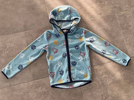 Hübsche Fleecejacke mit Kapuze (Gr. 128)